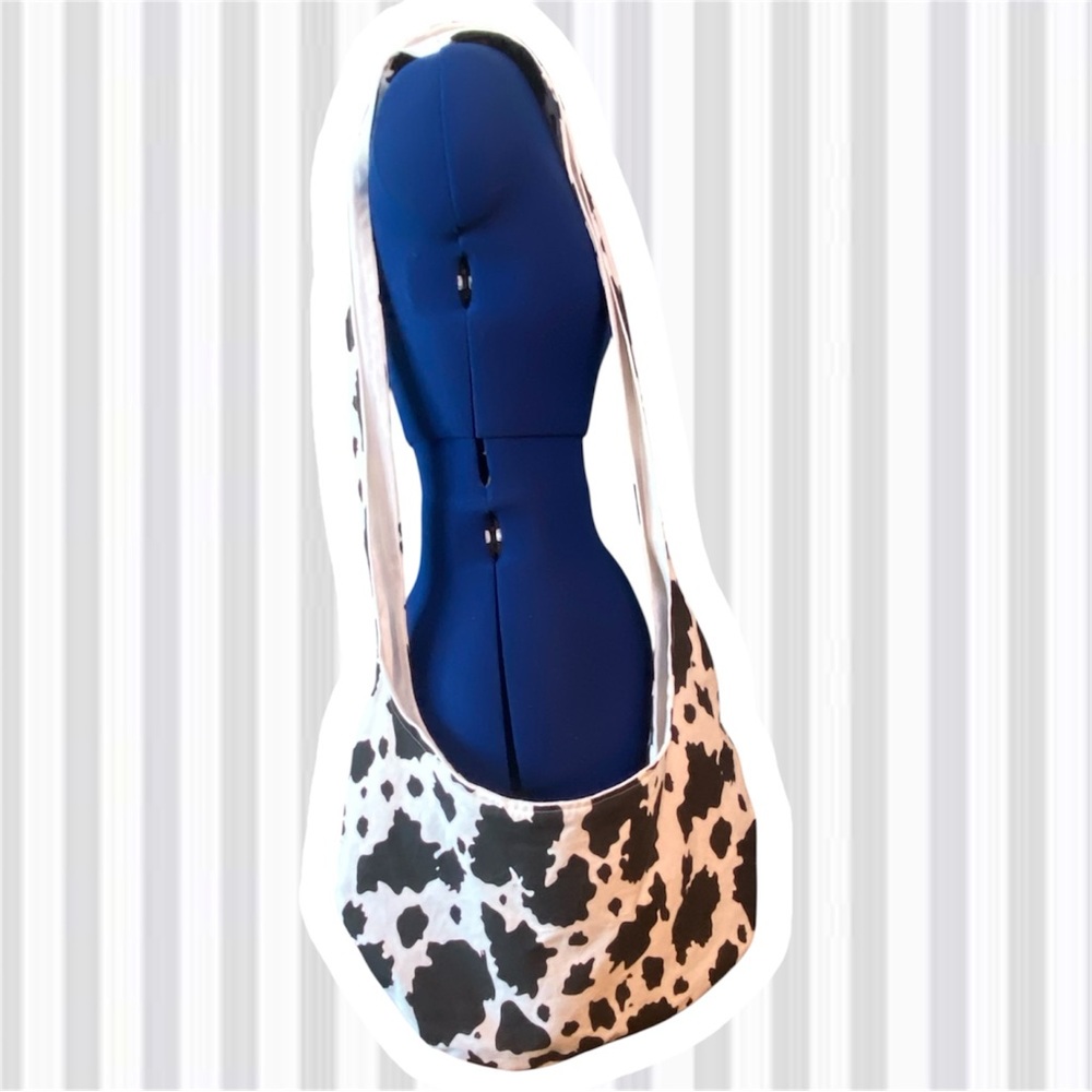 Elegant Black and White cow Patterned Baby Bag